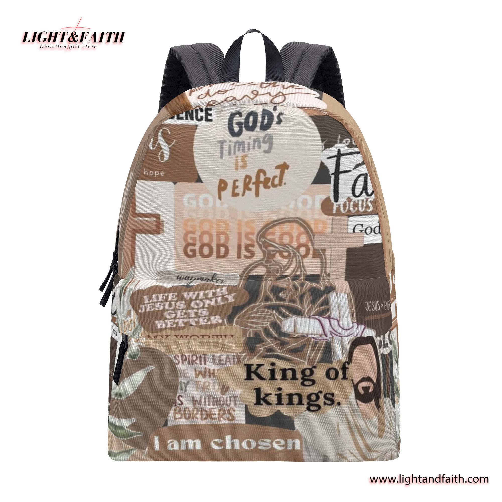 Christian Faith Backpack with Bible Verses – Inspirational Jesus Quotes & Scripture Design.PLAF26